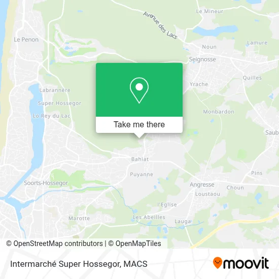 Intermarché Super Hossegor map
