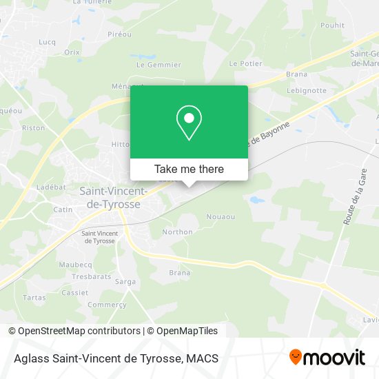 Mapa Aglass Saint-Vincent de Tyrosse