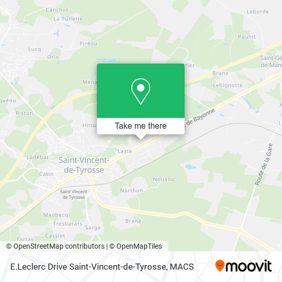 E.Leclerc Drive Saint-Vincent-de-Tyrosse map