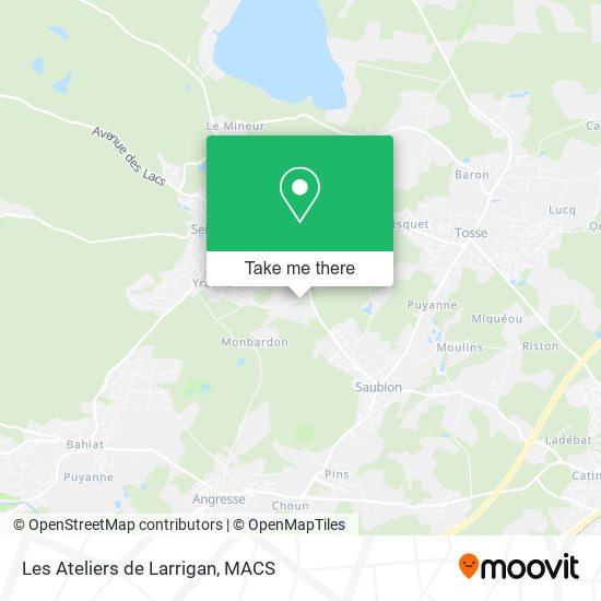 Les Ateliers de Larrigan map