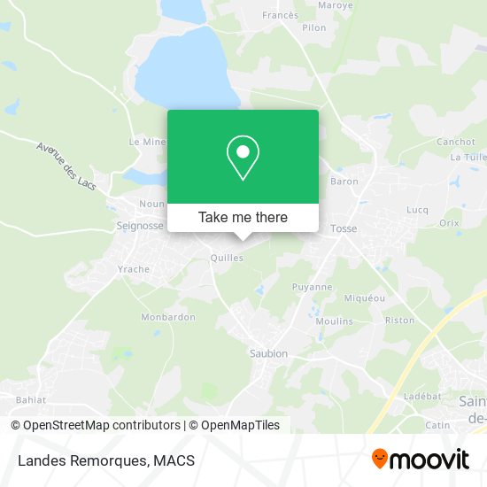 Mapa Landes Remorques