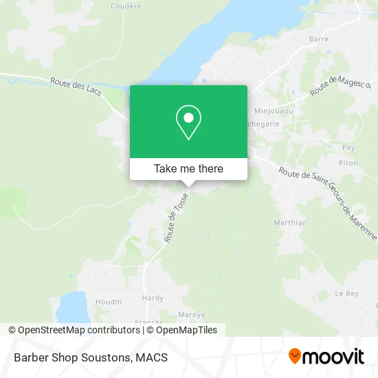 Barber Shop Soustons map