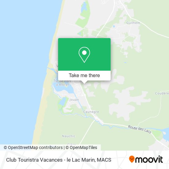 Mapa Club Touristra Vacances - le Lac Marin