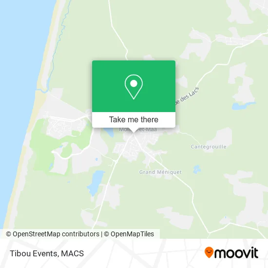 Tibou Events map