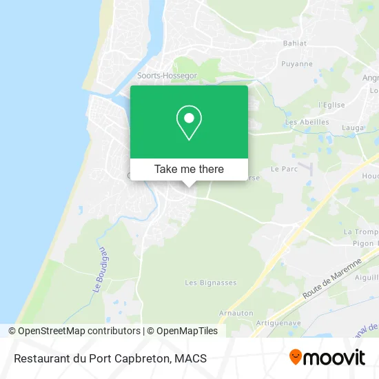 Restaurant du Port Capbreton map