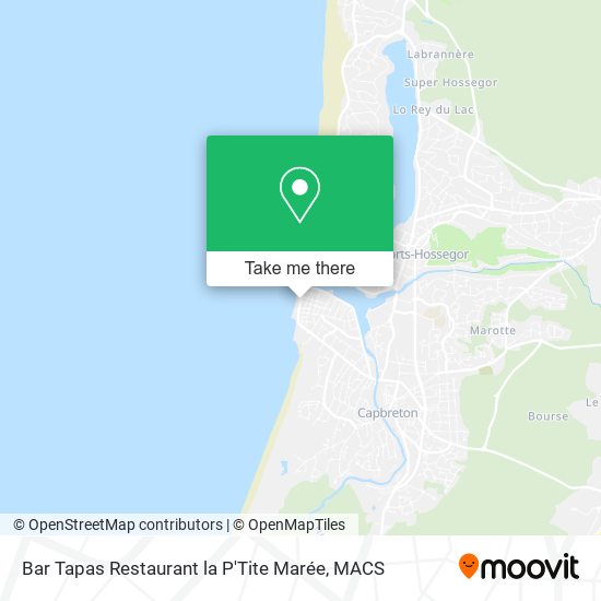 Bar Tapas Restaurant la P'Tite Marée map