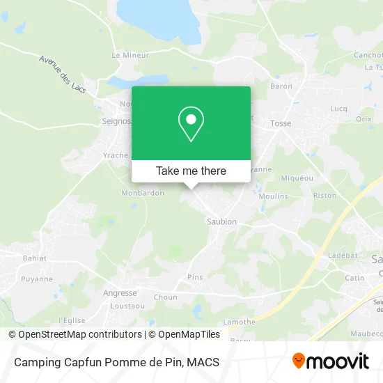 Camping Capfun Pomme de Pin map