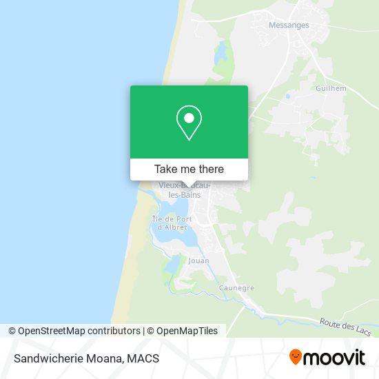 Sandwicherie Moana map