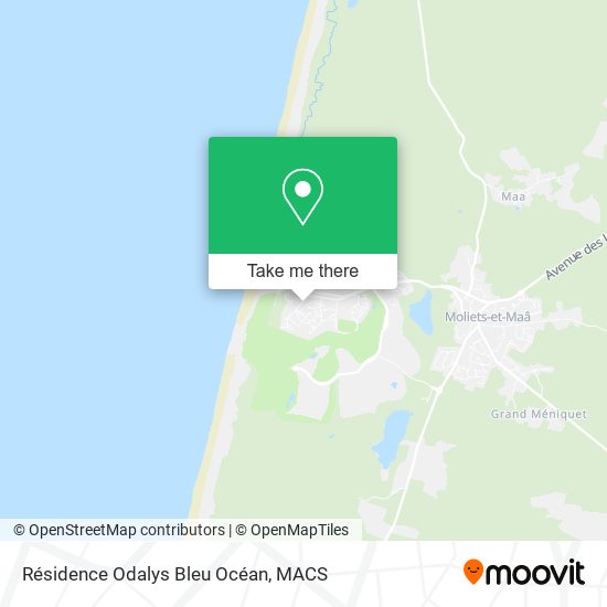 Résidence Odalys Bleu Océan map
