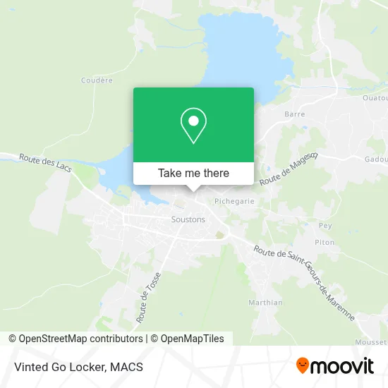 Mapa Vinted Go Locker