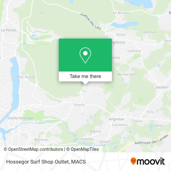 Hossegor Surf Shop Outlet map