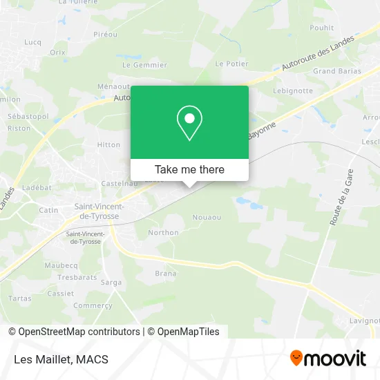 Les Maillet map
