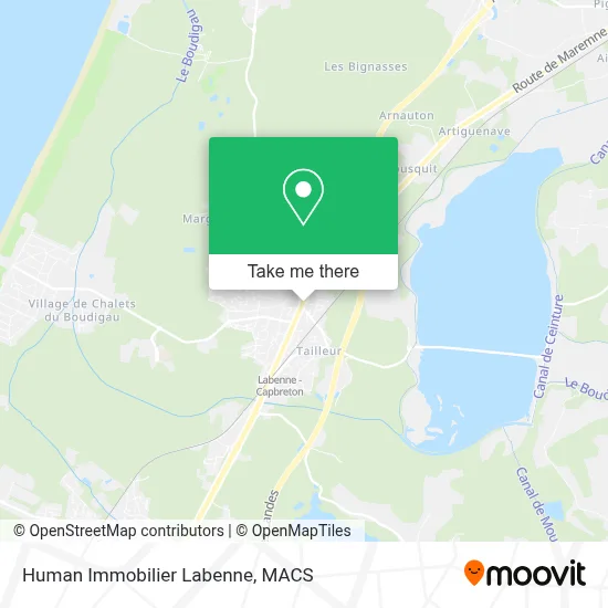Human Immobilier Labenne map