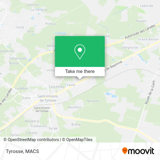 Tyrosse map