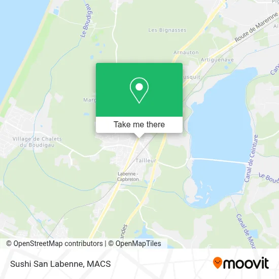 Sushi San Labenne map
