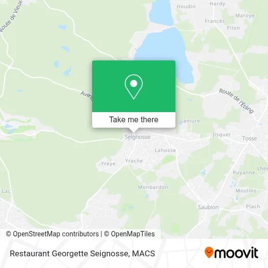 Restaurant Georgette Seignosse map