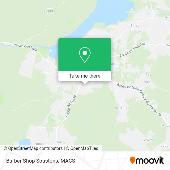 Barber Shop Soustons map