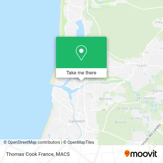 Thomas Cook France map