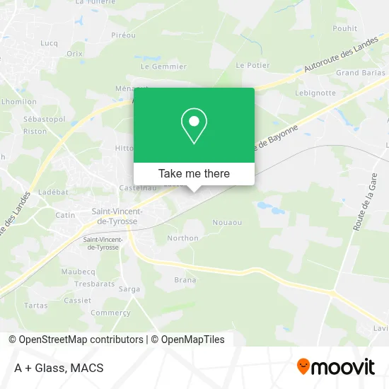 A + Glass map