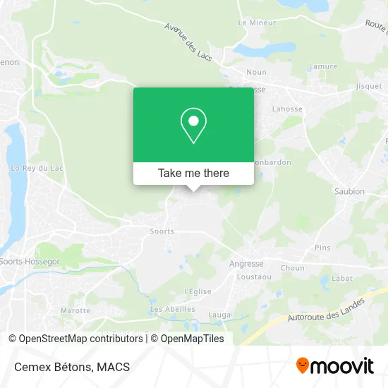 Cemex Bétons map