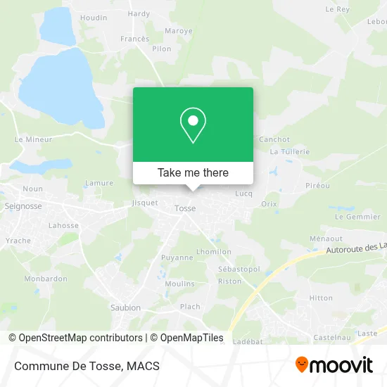 Commune De Tosse map