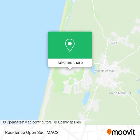 Mapa Résidence Open Sud