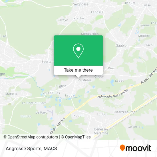 Angresse Sports map