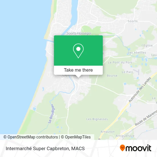 Intermarché Super Capbreton map