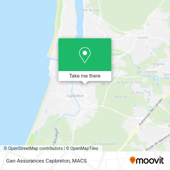 Gan Assurances Capbreton map