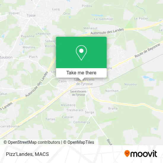 Pizz'Landes map