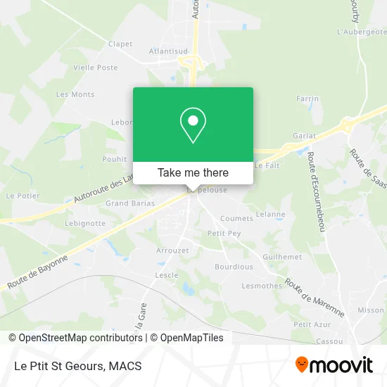 Le Ptit St Geours map