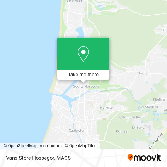Vans Store Hossegor map