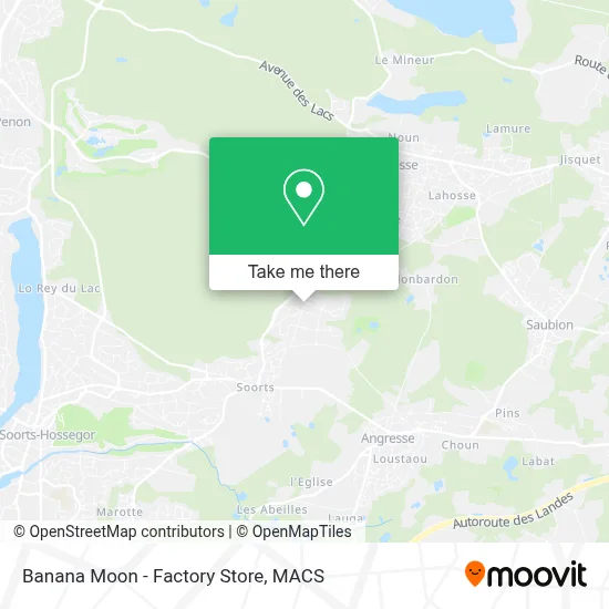 Banana Moon - Factory Store map