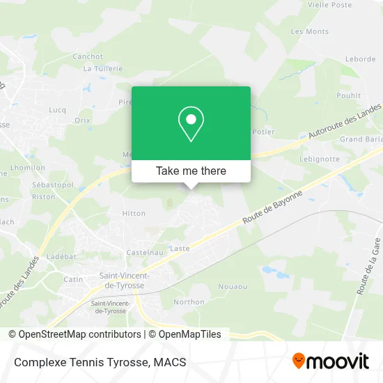 Complexe Tennis Tyrosse map