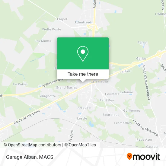 Garage Alban map