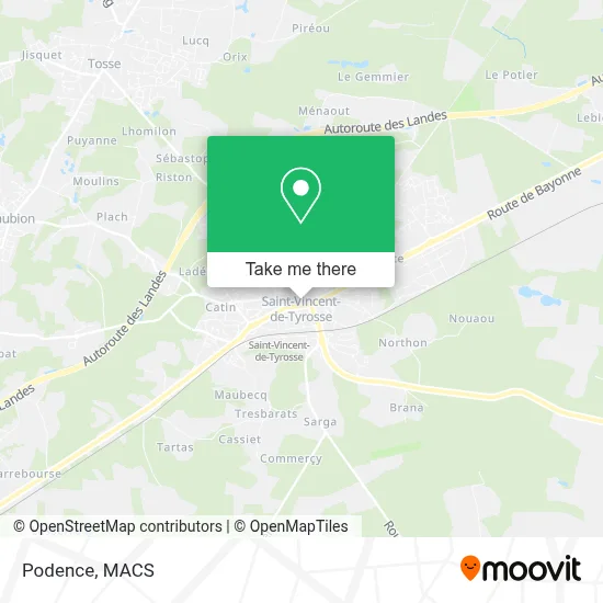 Podence map