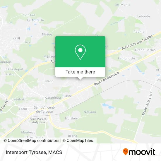 Intersport Tyrosse map