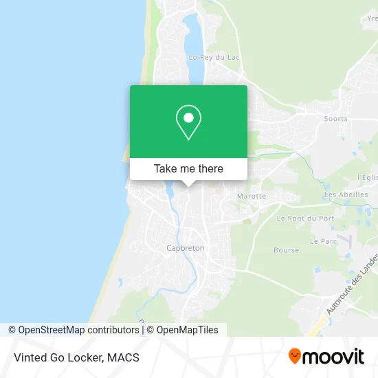 Mapa Vinted Go Locker