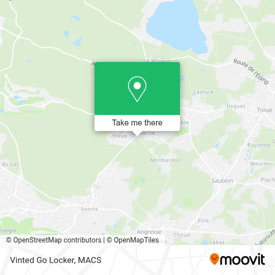 Mapa Vinted Go Locker