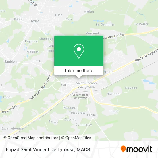 Ehpad Saint Vincent De Tyrosse map