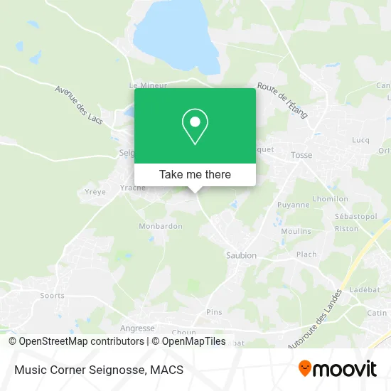Music Corner Seignosse map