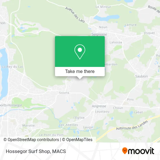 Hossegor Surf Shop map
