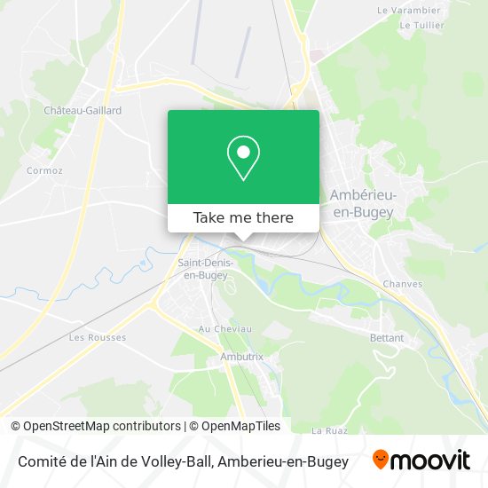 Comité de l'Ain de Volley-Ball map