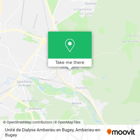 Unité de Dialyse Amberieu en Bugey map