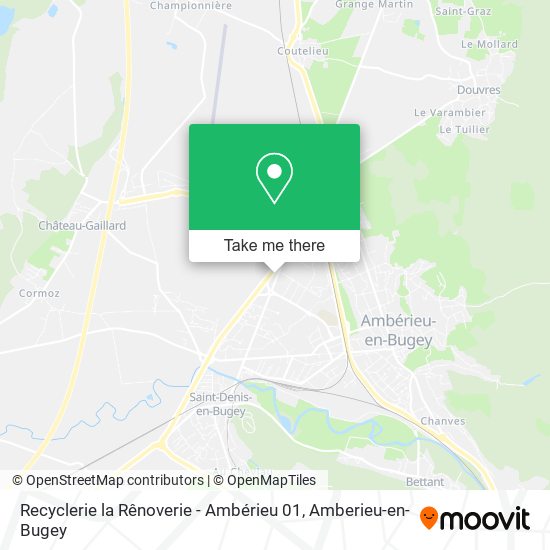 Mapa Recyclerie la Rênoverie - Ambérieu 01