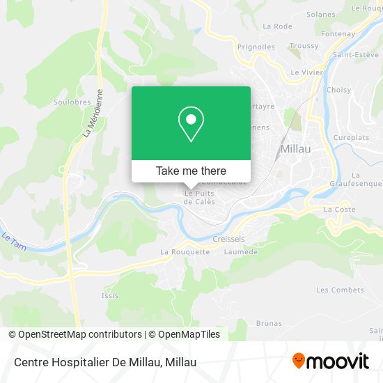 Centre Hospitalier De Millau map