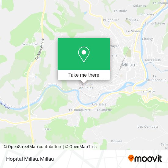 Hopital Millau map