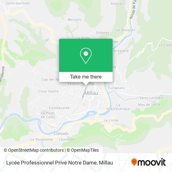 Mapa Lycée Professionnel Privé Notre Dame