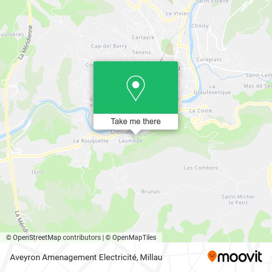 Aveyron Amenagement Electricité map