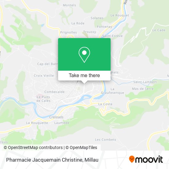 Mapa Pharmacie Jacquemain Christine